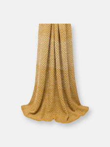 Riva Home Elina Throw Blanket (Ochre) (14 x 16in) (UK - 35 x 40cm)