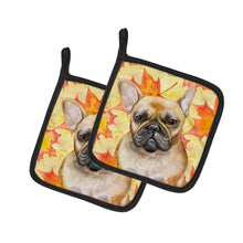 Load image into Gallery viewer, French Bulldog Fall Pair of Pot Holders