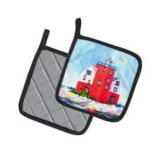 Load image into Gallery viewer, Lighthouse on the rocks Harbour Pair of Pot Holders