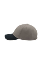 Load image into Gallery viewer, Liberty Sandwich Heavy Brush Cotton 6 Panel Cap - Pack of 2 In Grey/Navy