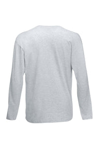 Mens Valueweight Crew Neck Long Sleeve T-Shirt - Heather Gray