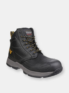 Mens Calamus S1P Non-Metallic Lace up Safety Boots - Black
