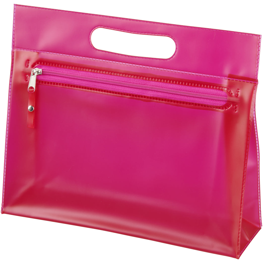 Paulo Transparent PVC Toiletry Bag - Pink