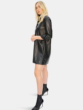 Load image into Gallery viewer, Vegan Leather Long Shirt - The Lafayette