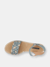 Load image into Gallery viewer, Cati Blue Espadrille Wedge Sandals