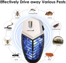 Load image into Gallery viewer, Electric Plug in Mosquito Zapper Killer Ultrasonic Pest Repeller Dual Modes
