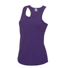 Load image into Gallery viewer, Just Cool Girlie Fit Sports Ladies Vest / Tank Top (Purple)