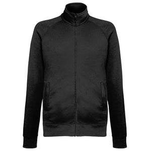 Fruit Of The Loom Mens Lightweight Full Zip Sweatshirt Jacket (Black)