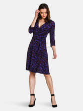 Load image into Gallery viewer, Perfect Wrap Dress - Wild Cat Orient Blue