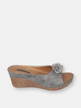 Load image into Gallery viewer, Sydney Pewter Wedge Sandals