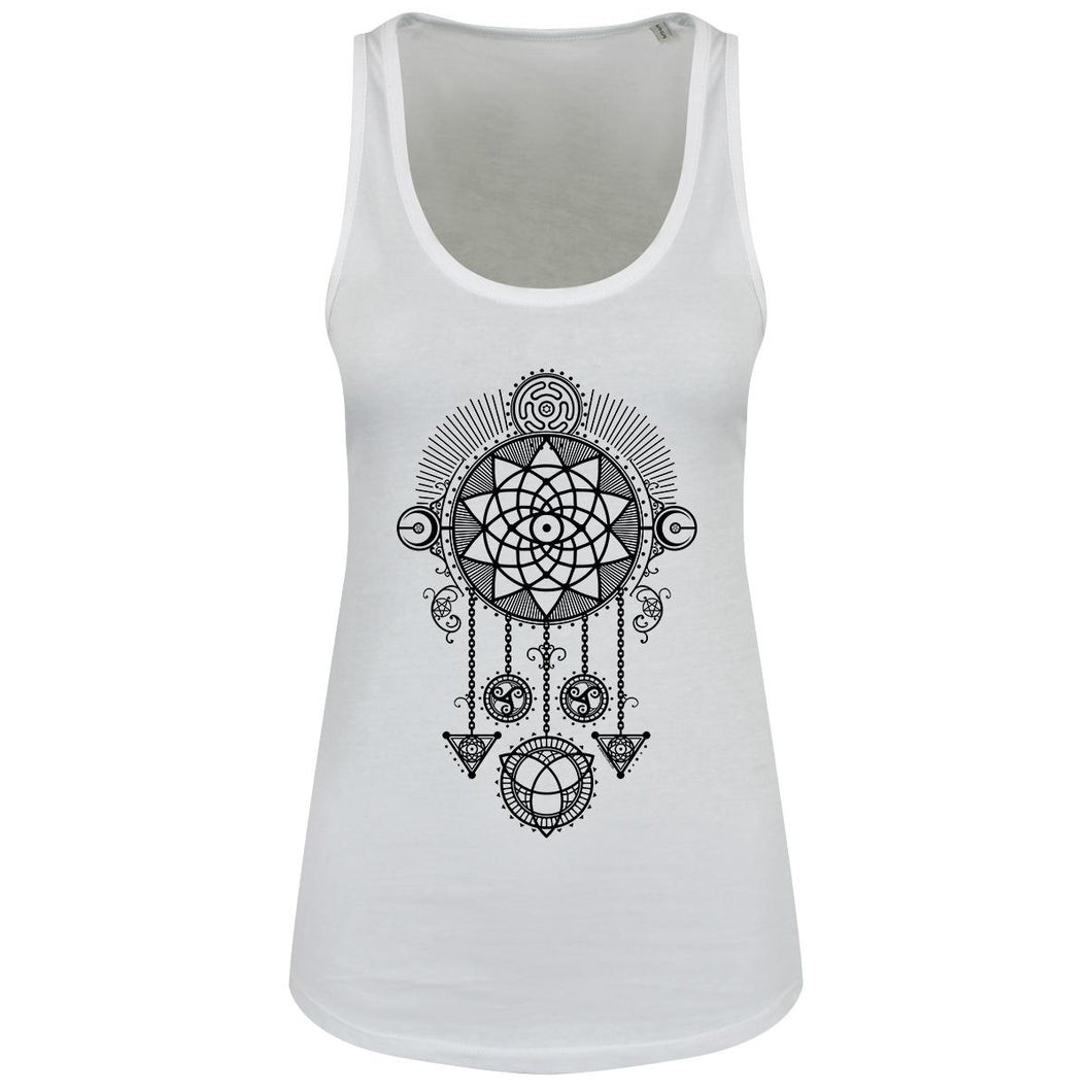 Unorthodox Collective Womens/Ladies Mystical Dreamcatcher Vest Top (White)