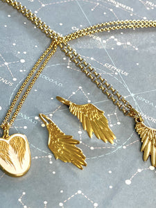 Angel Wing Enamel Shield Necklace