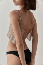 Load image into Gallery viewer, Beaded Cami Top White Gold
