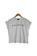 Load image into Gallery viewer, Friends Girls Logo Crop Top (White)