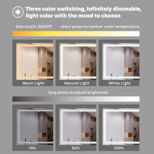 Load image into Gallery viewer, H Rectangle Frameless Anti-Fog LED Wall Bathroom Vanity Mirror