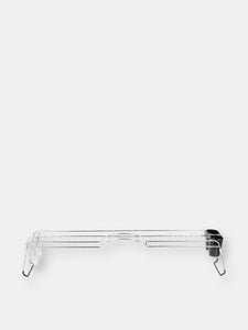 Chrome Plated Steel  Faucet Spacer Over the Sink Shelf with Cutlery Holder
