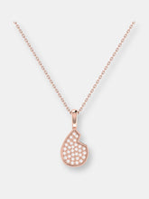 Load image into Gallery viewer, Street Cycle Open Teardrop Diamond Pendant in 14K Rose Gold Vermeil on Sterling Silver
