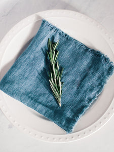 Stone Washed Linen Cocktail Napkin