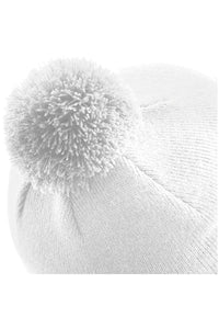 Unisex Original Pom Pom Winter Beanie Hat - White