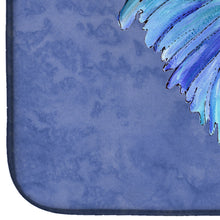 Load image into Gallery viewer, 14 in x 21 in Butterfly on Slate Blue Dish Drying Mat
