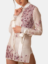 Load image into Gallery viewer, Selena Asymmetric Embroidered Shirt Dress