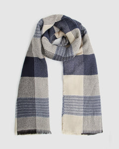 Keystone Plaid Scarf - Navy