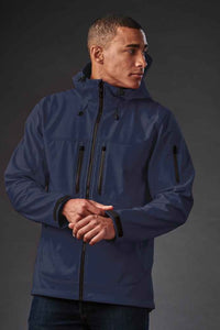 Stormtech Mens Epsilon 2 Hooded Soft Shell Jacket (Navy/Graphite Grey)