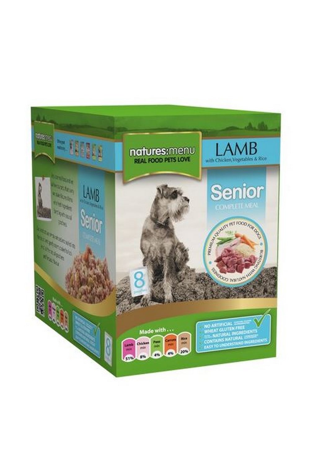 Natures Menu Chicken Vegetables And Rice Senior Wet Dog Food Pouches (Pack Of 8) (Chicken Vegetables And Rice) (Pack Of 8)