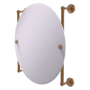 Allied Brass Dottingham Collection Round Frameless Rail Mounted Mirror