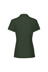 Fruit Of The Loom Ladies Lady-Fit Premium Short Sleeve Polo Shirt (Bottle Green)