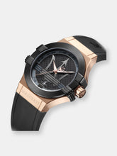 Load image into Gallery viewer, Maserati Watch R8851108002 Potenza Date Window, Luminescent, 24-Hour Display-Black / Rose-Gold