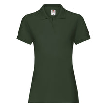 Load image into Gallery viewer, Fruit Of The Loom Ladies Lady-Fit Premium Short Sleeve Polo Shirt (Bottle Green)