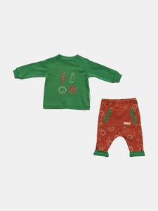 Green Little Lion Holiday Outfit