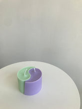 Load image into Gallery viewer, Yin Yang Candle - Lilac/White