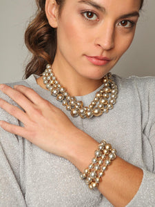 Half Moon Pearl Statement Necklace
