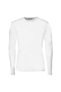 Mens Interlock Long Sleeve T-Shirt - White