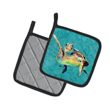 Load image into Gallery viewer, Loggerhead Turtle  Hi Five Pair of Pot Holders