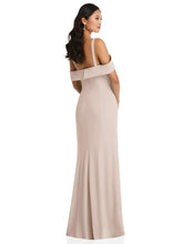 Load image into Gallery viewer, One-Shoulder Draped Cuff Maxi Dress With Front Slit