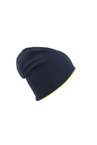 Extreme Reversible Jersey Slouch Beanie - Navy/Safety Yellow