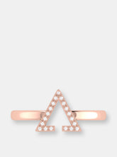 Load image into Gallery viewer, Aim High Open Triangle Diamond Ring in 14K Rose Gold Vermeil on Sterling Silver