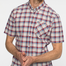 Load image into Gallery viewer, Plaid Lightweight Organic Shirt- Short Sleeve