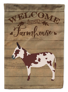 11 x 15 1/2 in. Polyester American Spotted Donkey Welcome Garden Flag 2-Sided 2-Ply