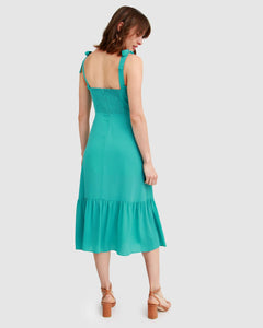 Summer Storm Midi Dress - Green