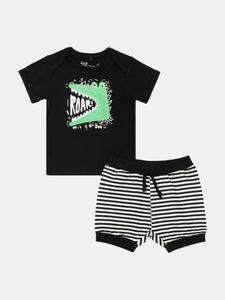 Black Roar T-shirt & Short Set