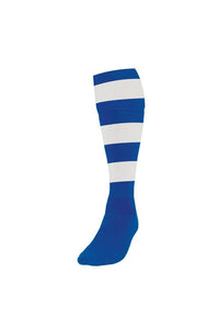 Precision Unisex Adult Hooped Football Socks (Royal Blue/White)