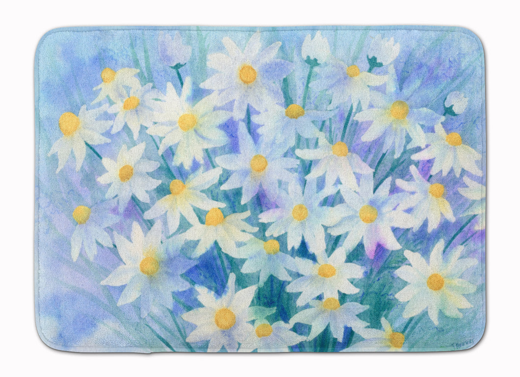 19 in x 27 in Light and Airy Daisies Machine Washable Memory Foam Mat
