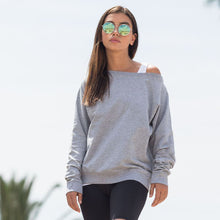 Load image into Gallery viewer, Skinni Fit Ladies/Womens Slounge Sweatshirt (Heather Gray)
