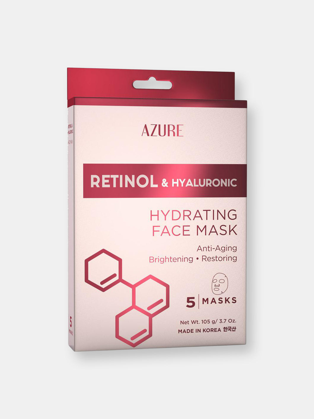 Retinol And Hyaluronic Hydrating Sheet Face Mask: 5 Pack