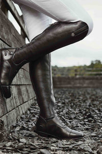 Dublin Childrens/Kids Arderin Tall Leather Field Boots (Black)