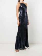 Load image into Gallery viewer, Stilo Gown - Shiny Midnight
